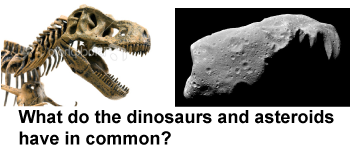 What do dinosaurs and an asteroid have in common?