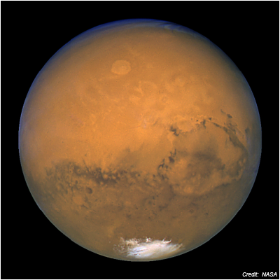 Image of Mars by the Hubble Space Telescope