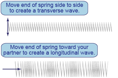 How to make transverse and longitudinal waves with a Slinky® spring