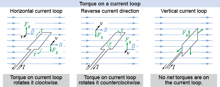 Torque on a current loop in a uniform magnetic field