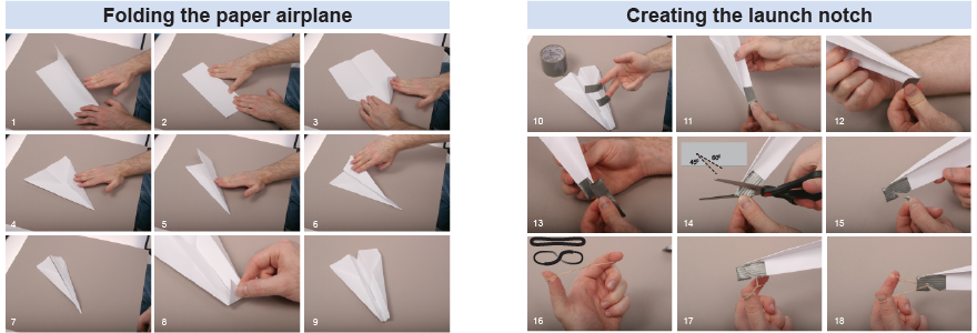 How to construct the paper airplane