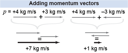 Adding momentum vectors