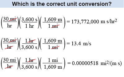 Correct and incorrect ways to convert units