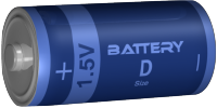 A 1.5 V battery