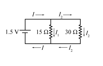 Parallel circuit with two differing resistors