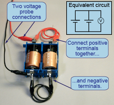 How to connect the two batteries together in parallel